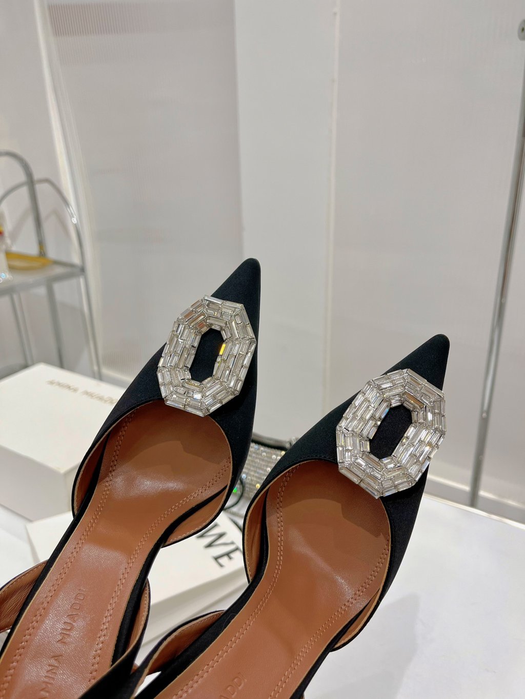 Camelia Crystal Embellised Suede Slingback