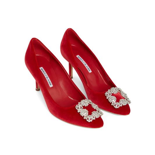 Dècolletè Red Velvet Pumps 65