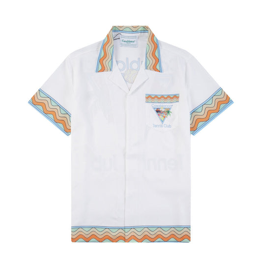 Afro Cubism Tennis Club Silk Shirt